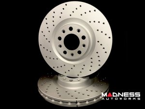 Alfa Romeo Giulia Performance Brake Rotors - 2.0L - Drilled - Rear